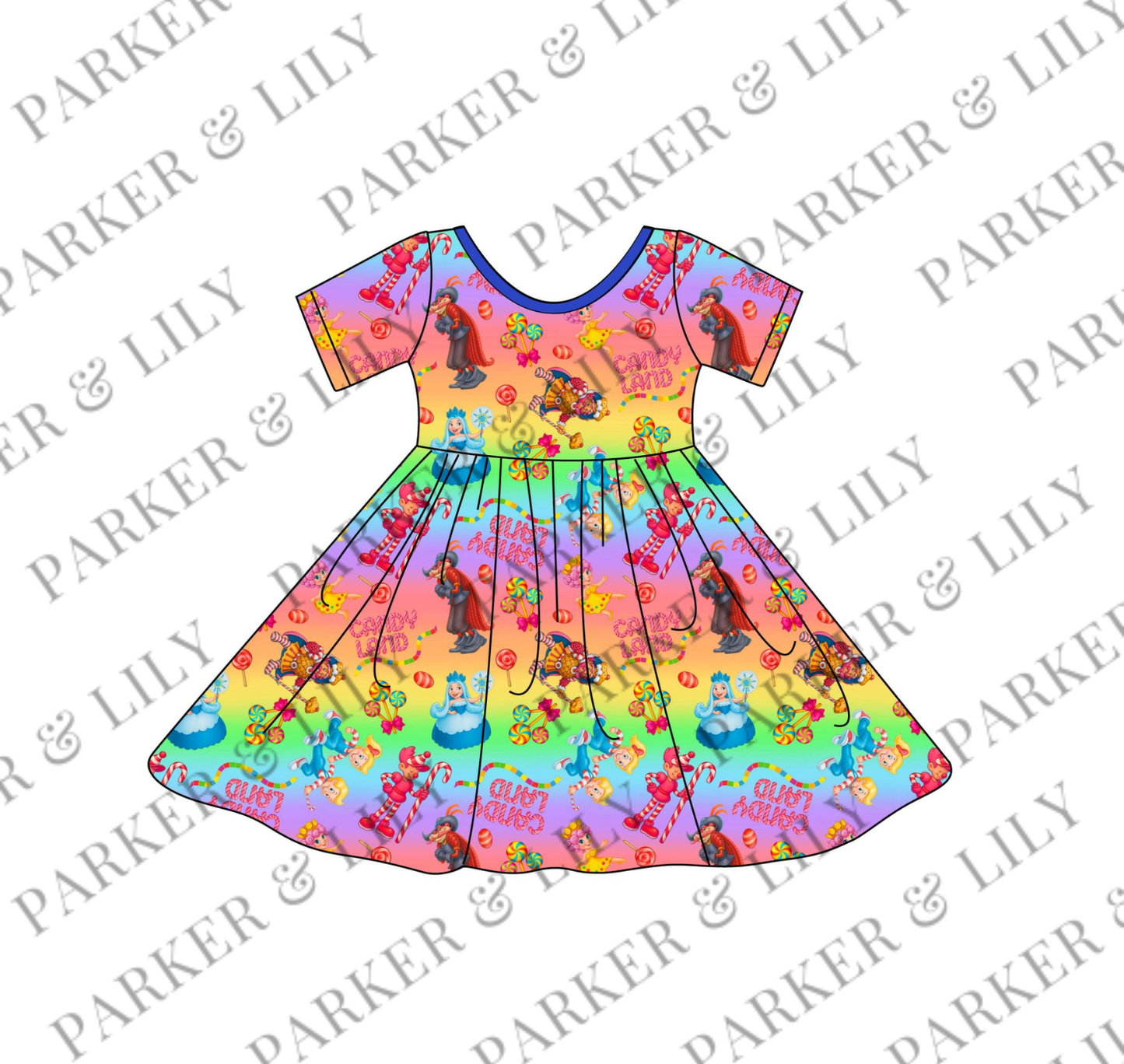 Game Land Bamboo Short Sleeve Twirl Dress