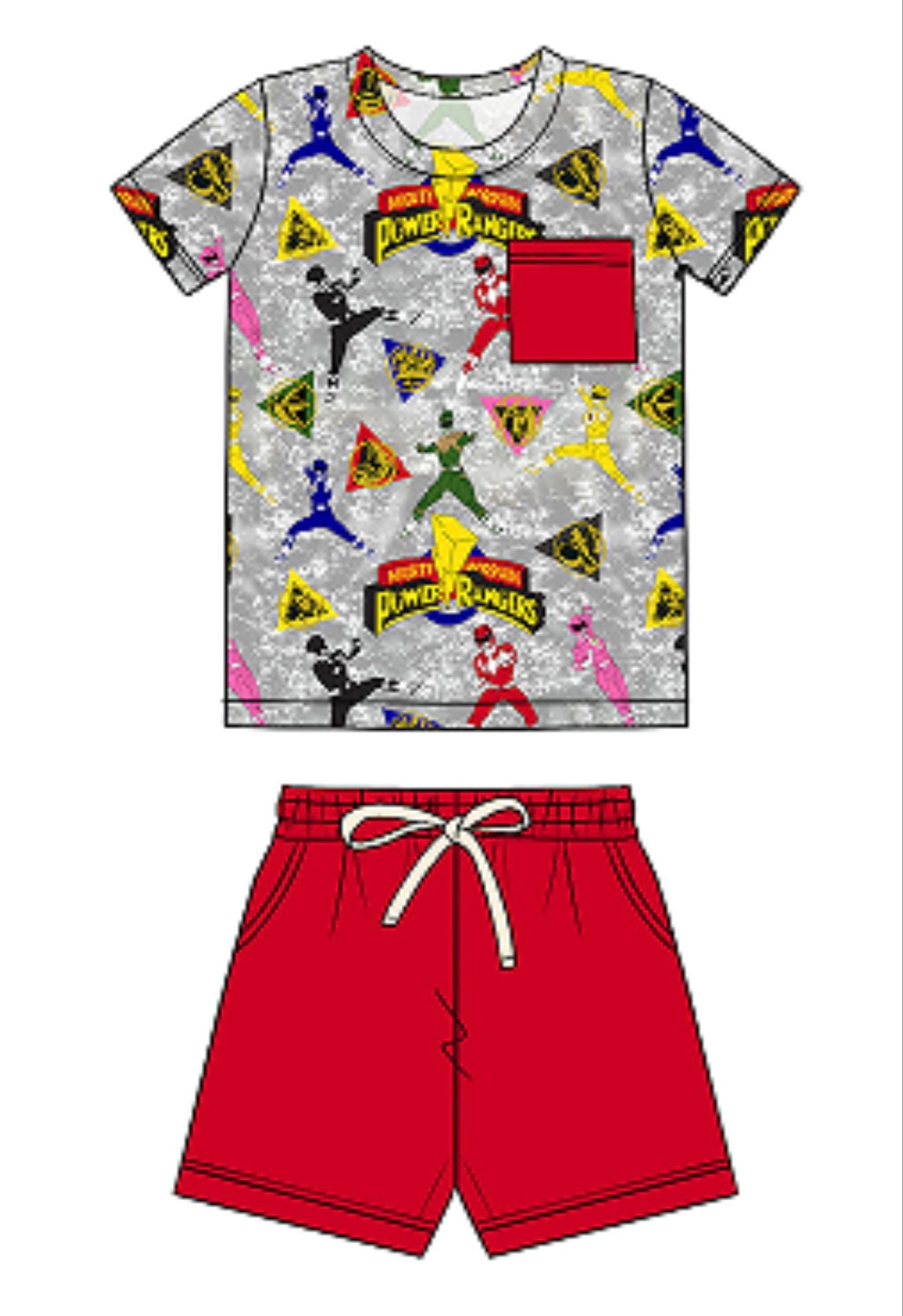 Power Rangers Pocket Tee Daywear Set