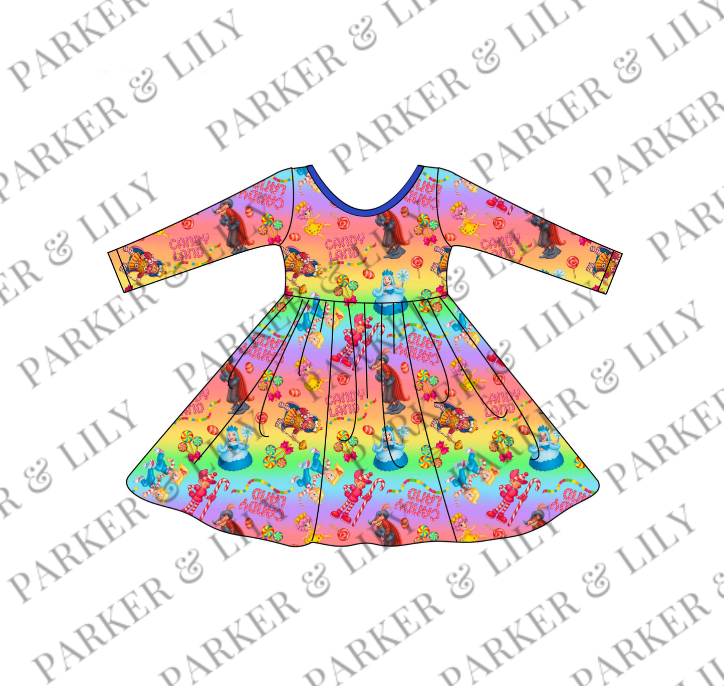 Game Land Bamboo Long Sleeve Twirl Dress