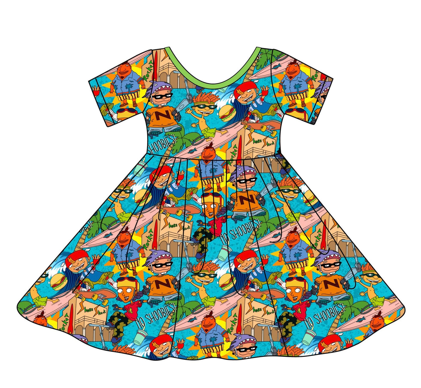 RP Bamboo Short Sleeve Twirl Dress