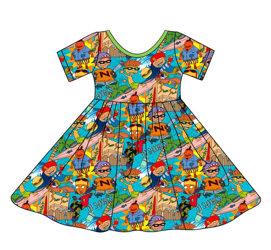 RP Bamboo Short Sleeve Twirl Dress