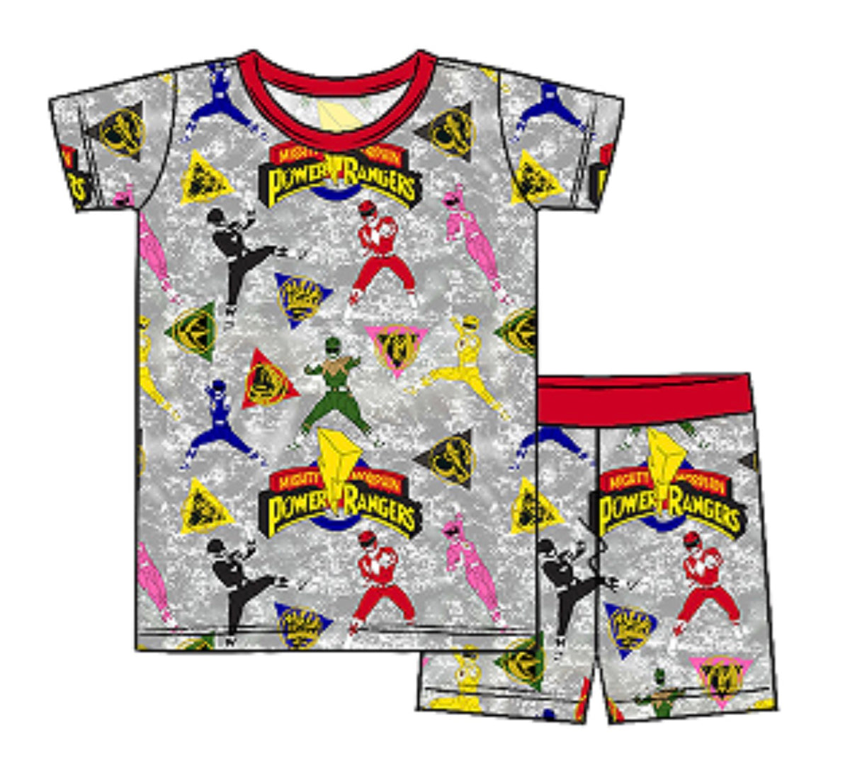 Power Rangers Pajama Short Set