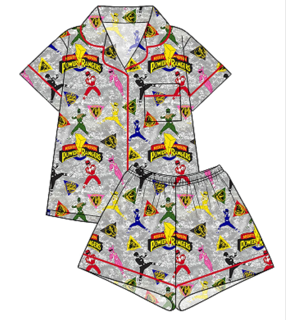 Power Rangers Bamboo Adult PJ Set