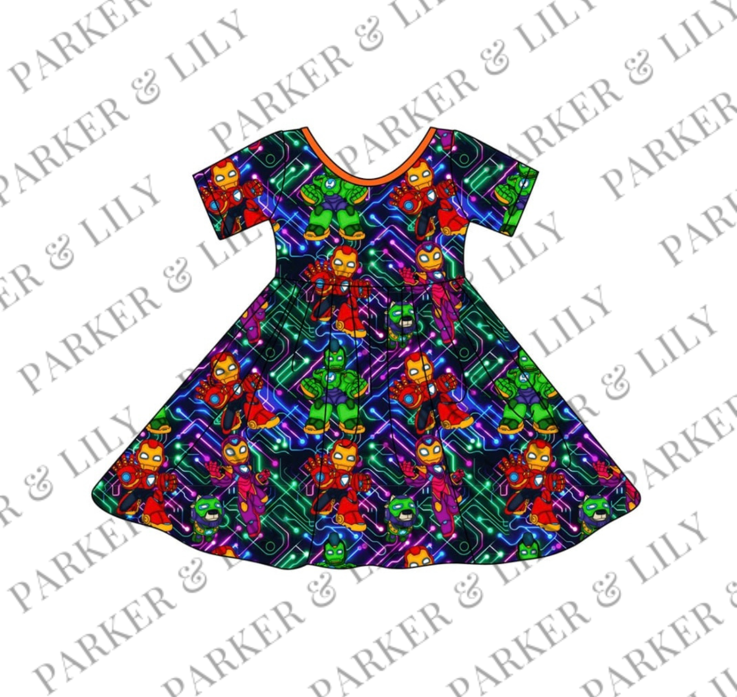 The Awesome Friends Bamboo Short Sleeve Twirl Dress